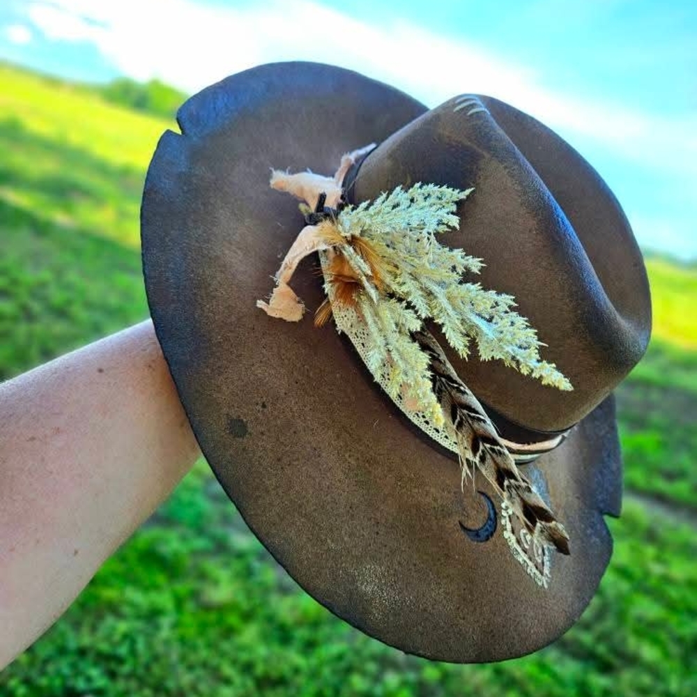 Upcycled Wide Brim Hat